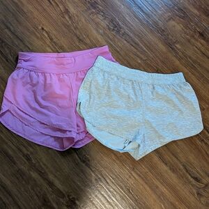 Pink and Gray Athletic Shorts